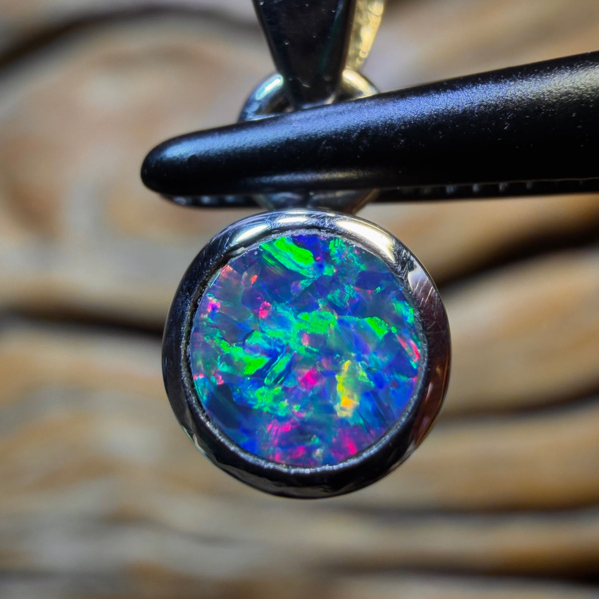 HDW Sterling Silver - Queensland Boulder Opal Doublet Pendant