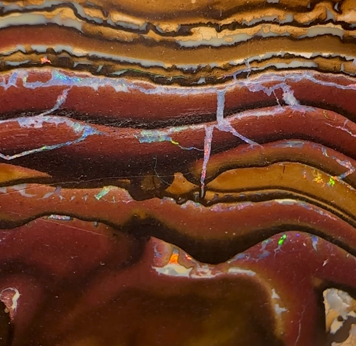 265cts - Australian Boulder Opal Specimen Yowah Tribal Landscape - Opal Whisperers