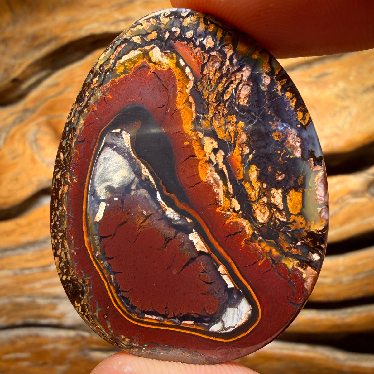 97.1cts - Yowah Nut Crystal Centre Opal. Australian Boulder Opal
