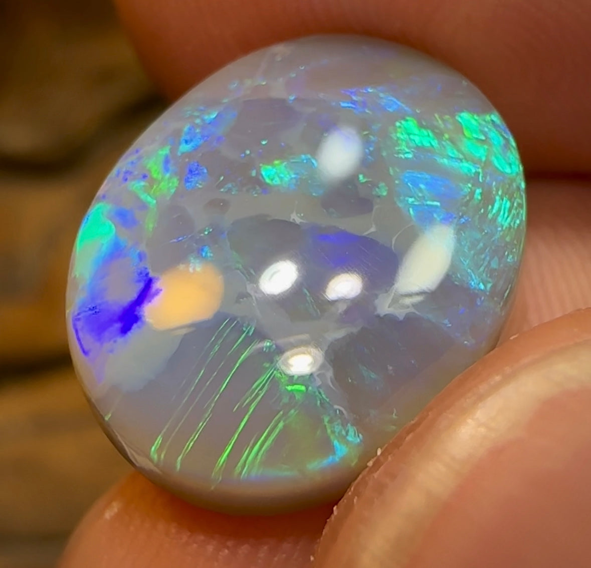 9.7cts - Australian Black Opal from Lightning Ridge - Opal Whisperers