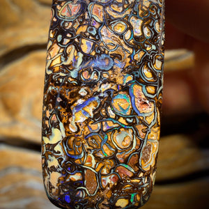 Dad! 35 x 16mm - Drilled Top Tribal Queensland Boulder Opal Necklace