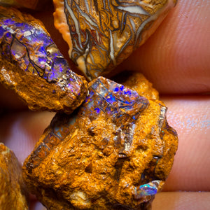 127.6cts - 9x Yowah Nut Rough Opal Parcel. Australian Boulder Opal