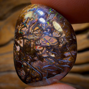44.4cts - Tribal Australian Boulder Opal from Yowah. Multicolours!