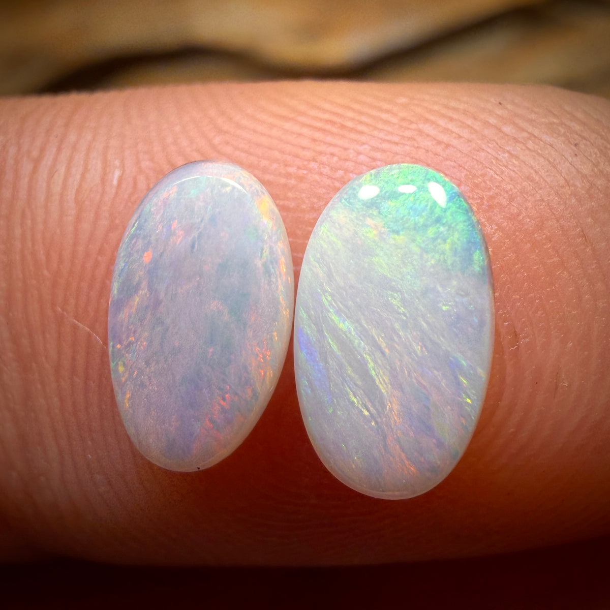 1.4cts - Australian Boulder Seam Opal Pair