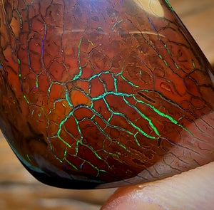 “Green Lightning” 48.4cts - Tribal Australian Boulder Opal