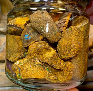 139.1g - Jar of Rough Australian Boulder Opal