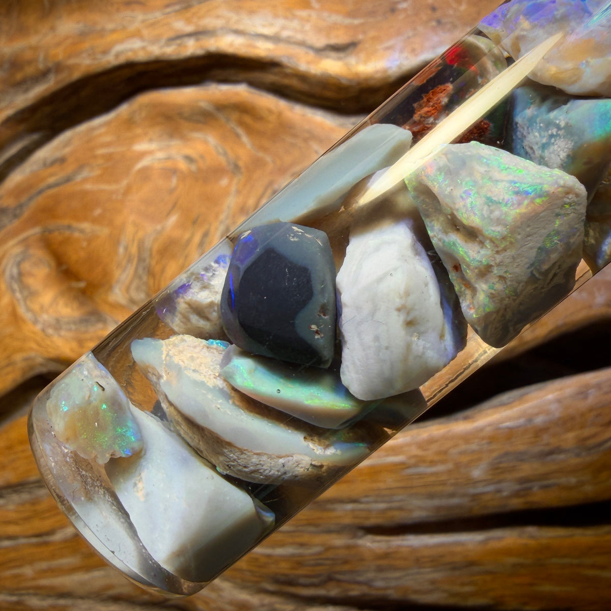 122.8cts - Lightning Ridge Opal Vial