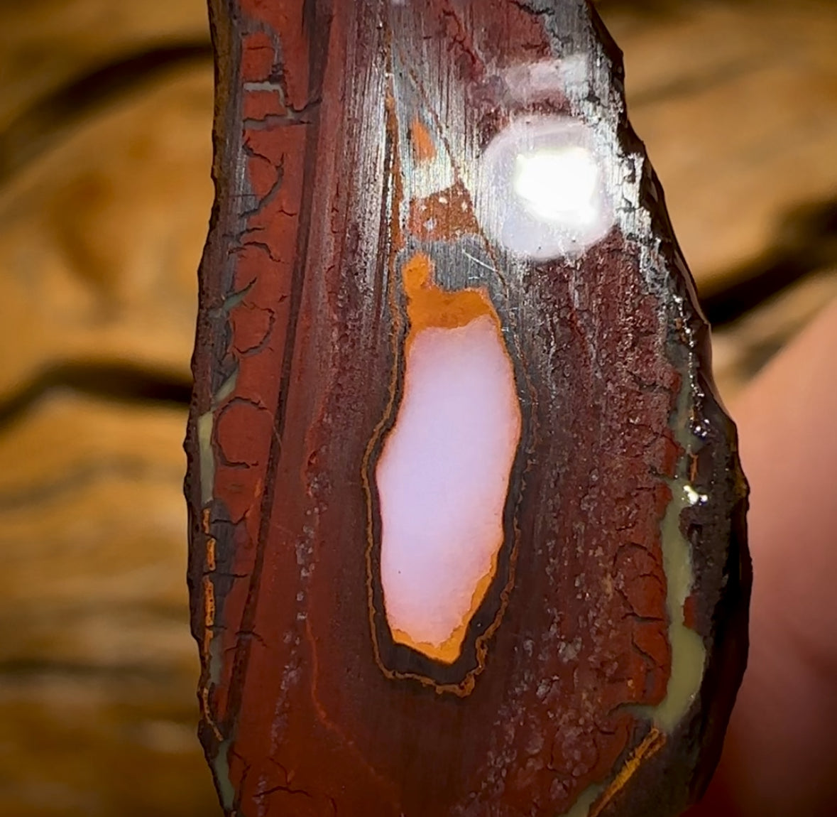 40.9cts - Yowah Nut Crystal Centre Rough Pair