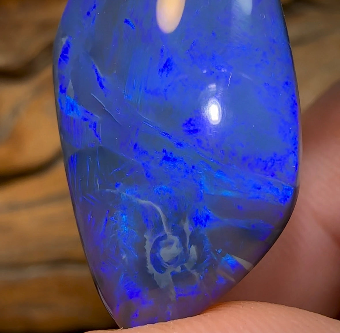 25.5cts - Large Australian Black Opal from Lightning Ridge. Heritage Collection - Opal Whisperers