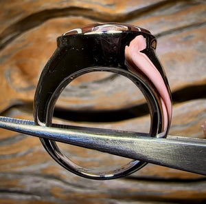 BIG DADDY Sterling Silver - Large Solid Tribal Boulder Opal Ring. Unisex