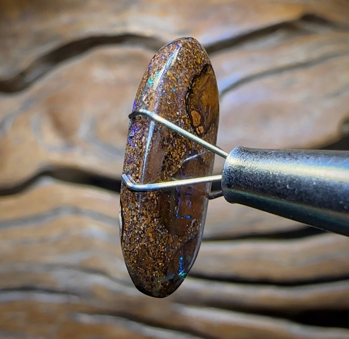 7.6cts - “Finger Print” Yowah Nut Conglomerate Opal - Opal Whisperers