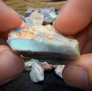 9x Pieces of Lightning Ridge Potch and Colour Rough Opal Parcels. BULK LISTING