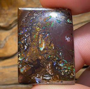 44.1cts - Double Sided Australian Boulder Opal TRIBAL - Opal Whisperers