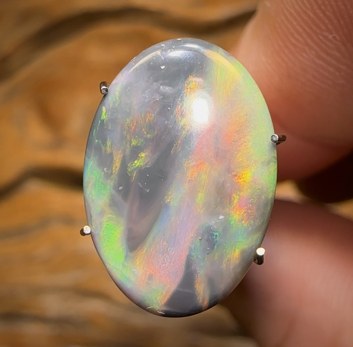 Auction Fall-Through = Your Gain! 🔥 Now More Than 50% Off RRP 🚨 3.55cts - Amazing Lightning Ridge Black Opal With Orange