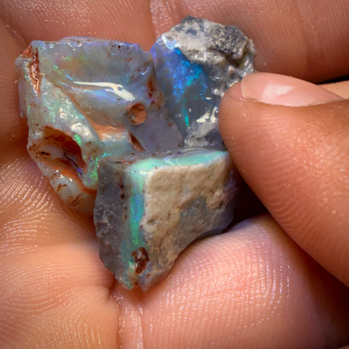 33.2cts - 3x Lightning Ridge Opal Rough Parcel