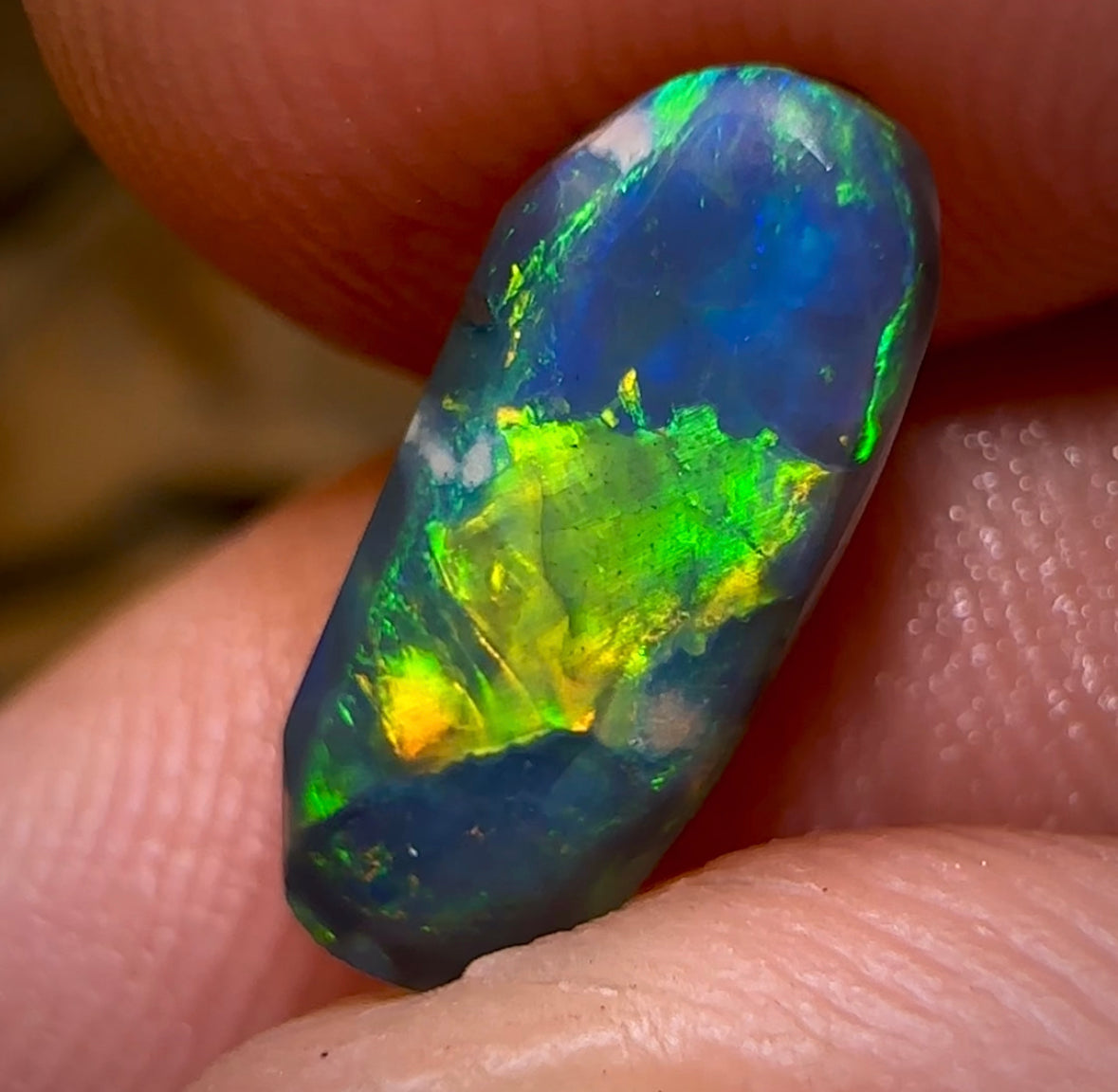 1.55cts - Top Lightning Ridge Black Opal Rub - Opal Whisperers