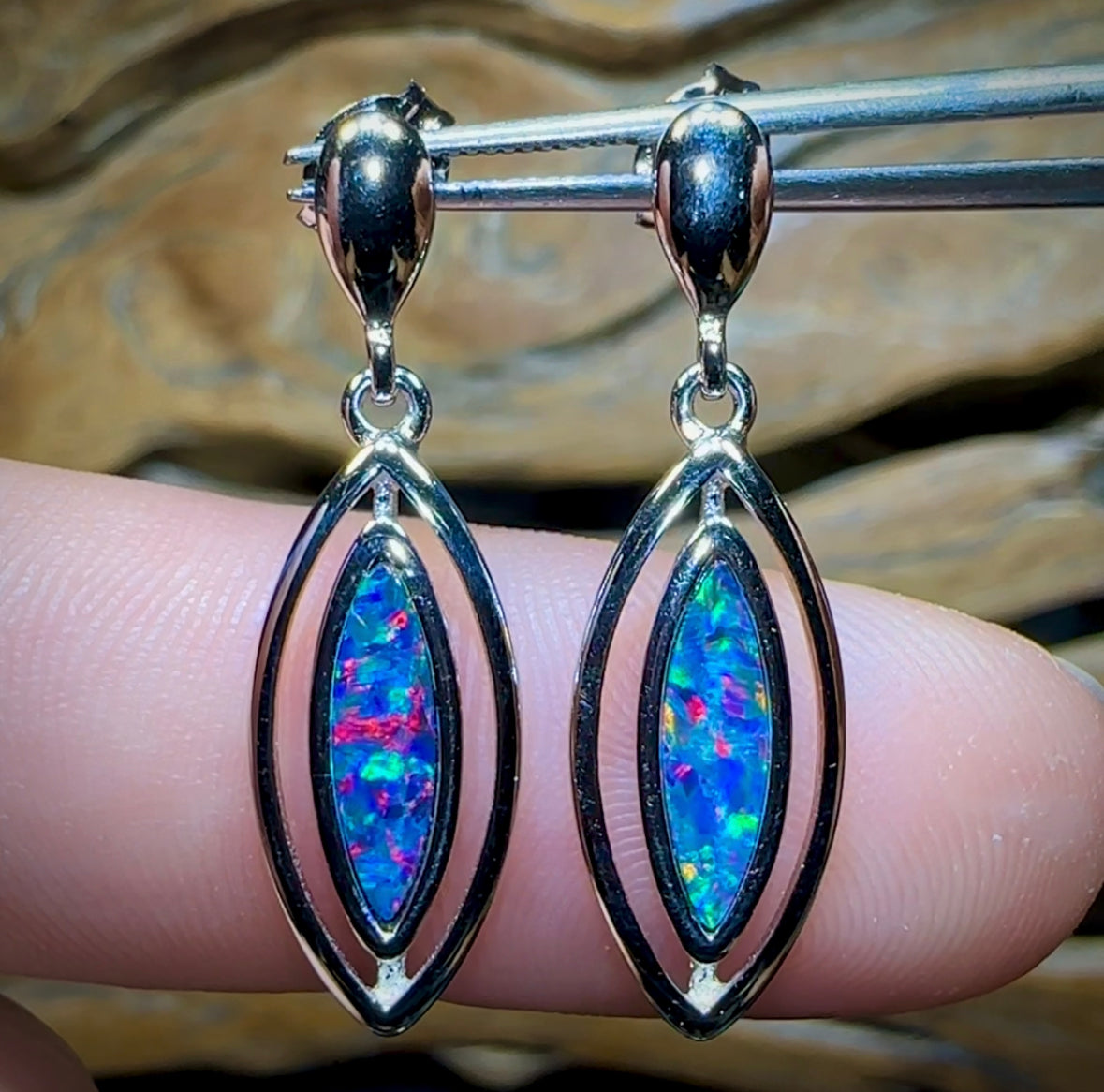 Sterling Silver - WHOLESALE 9 PIECE MIXED PARCEL. Australian Boulder Opal Doublet Jewellery - Opal Whisperers