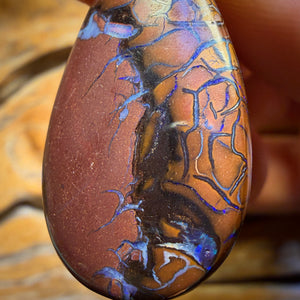33 x 19mm - Drilled Tribal Queensland Boulder Opal Necklace