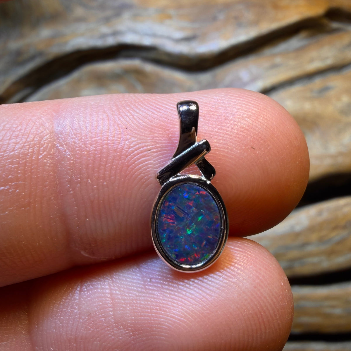 WildCard! Sterling Silver - Queensland Boulder Opal Doublet Pendant