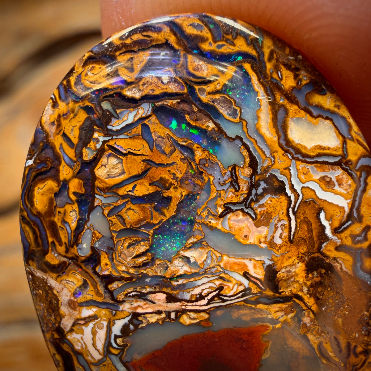 25.1cts - Eye Pair 2/2 Tribal Queensland Boulder Opal from Yowah