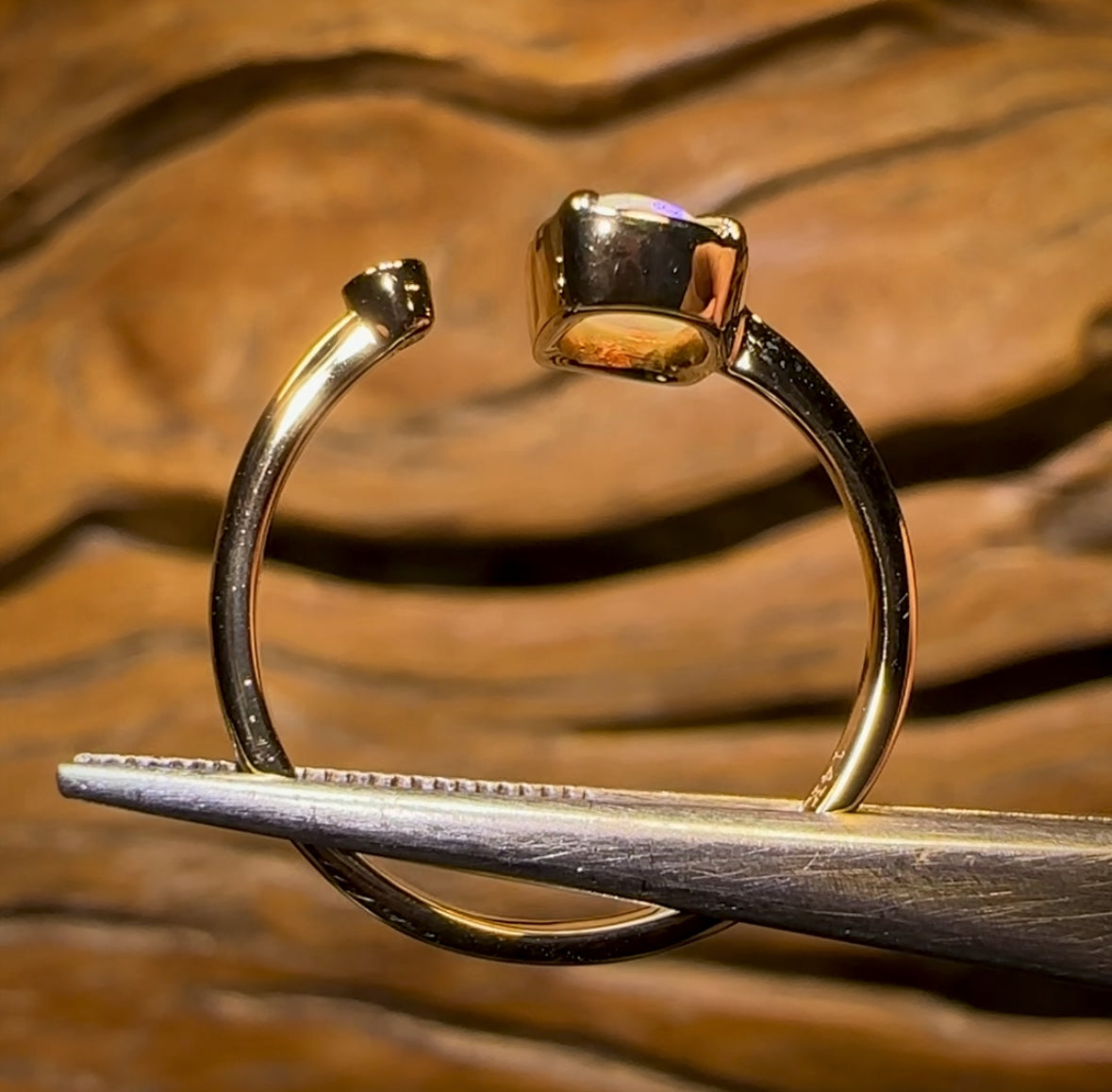 14k Gold - Solid South Australian Crystal Opal Ring