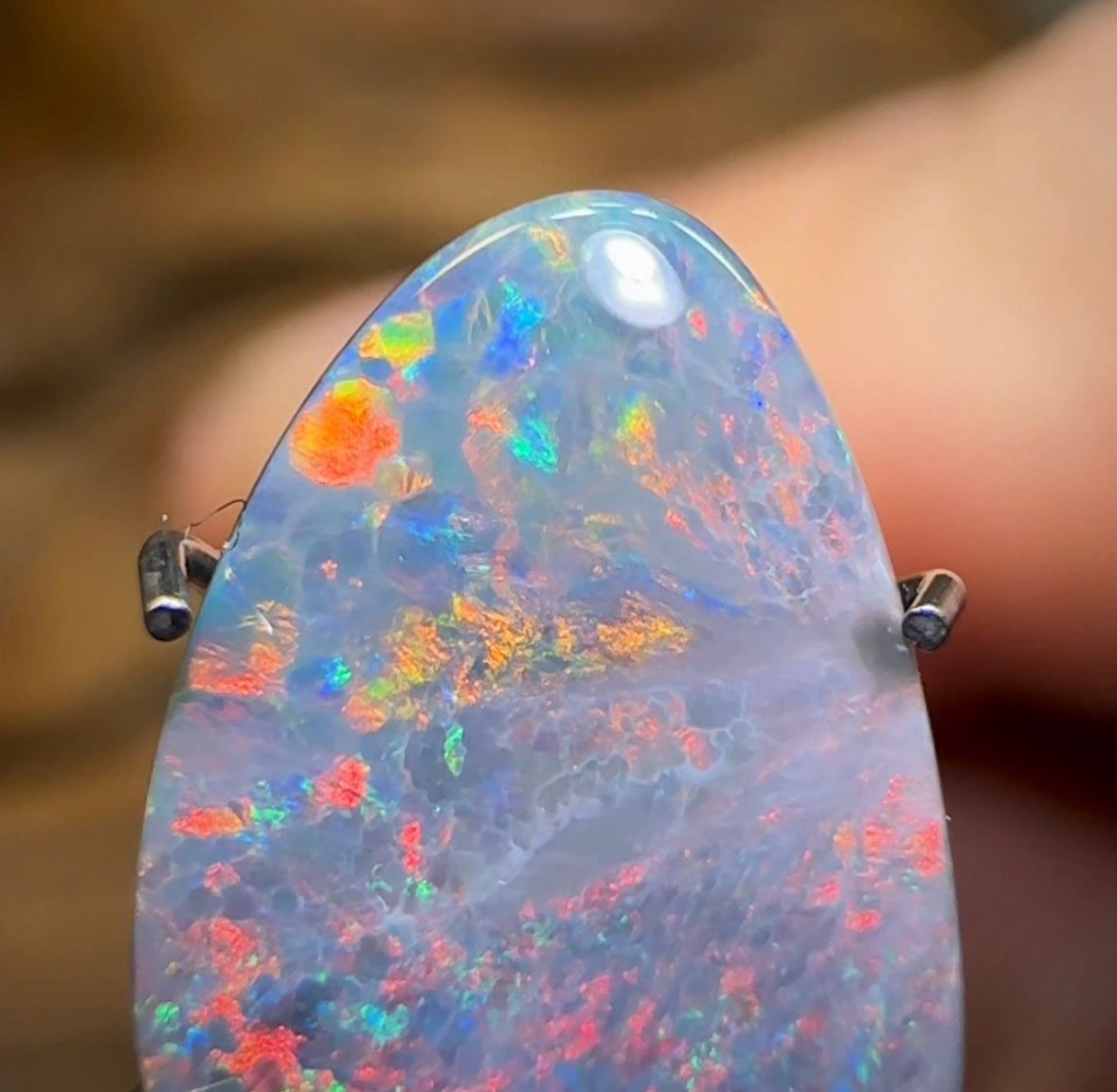 1.95cts - Solid Australian Black Opal from Lightning Ridge - Opal Whisperers