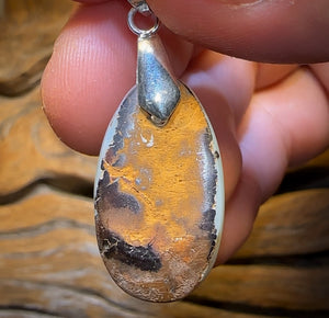 Solid Queensland Boulder Opal Pendant