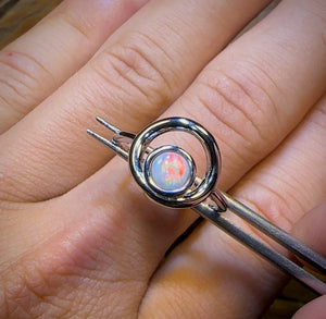 Sterling Silver - South Australian Crystal Opal Ring