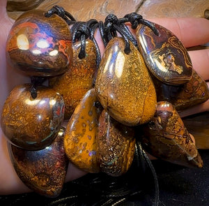 🔒10x Drilled Boulder Opals. Bulk Wholesale Dealers Parcel BARGAIN