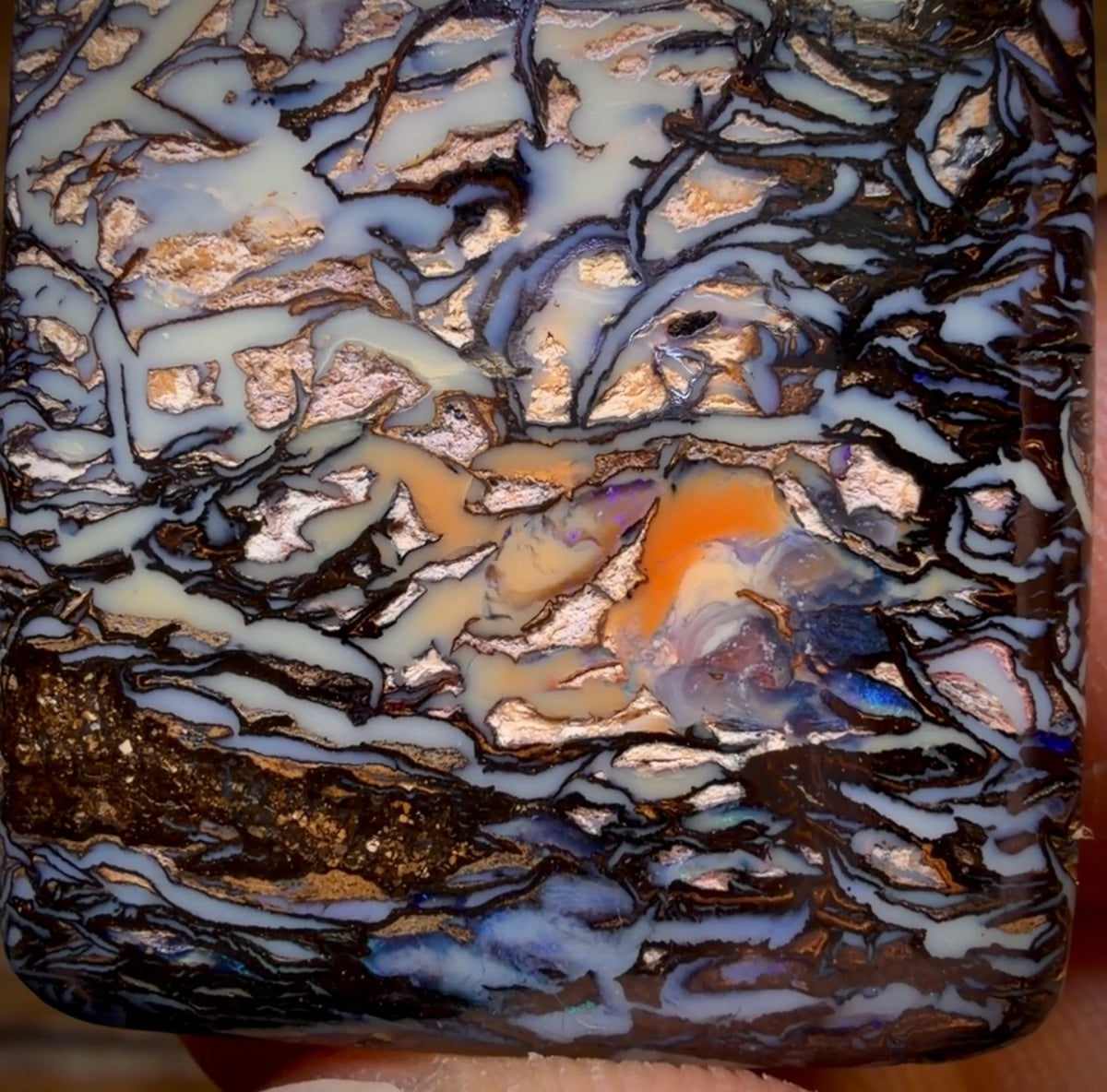 71.3cts - “Stormy Seas”Top Tribal Australian Boulder Opal from Koroit Picture Stone