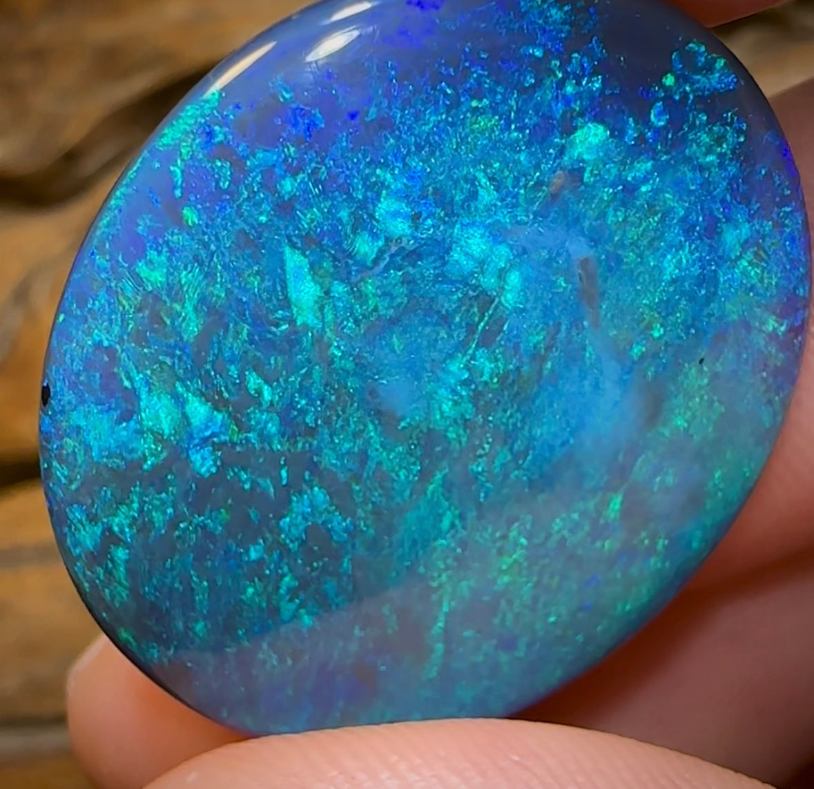 34cts - Large Black Opal from Lightning Ridge. GEM QUALITY - Opal Whisperers