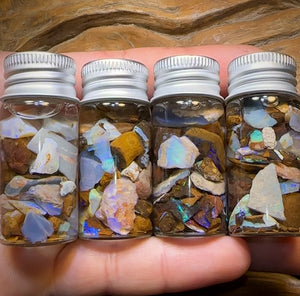 50cts Vials of Mixed Australian Opal Rough. BULK LISTING