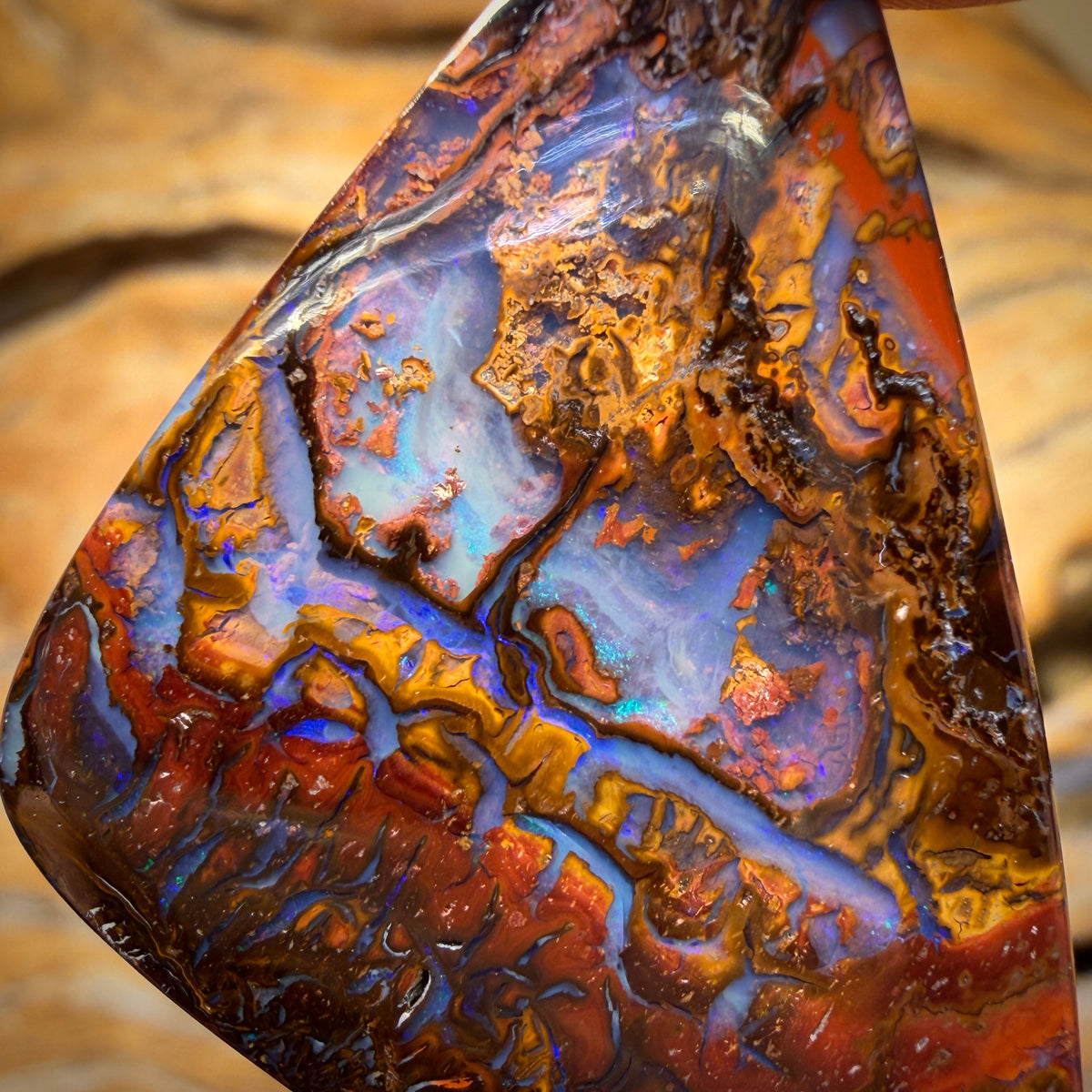 57.6cts - Tribal Yowah Nut Opal. Double Sided