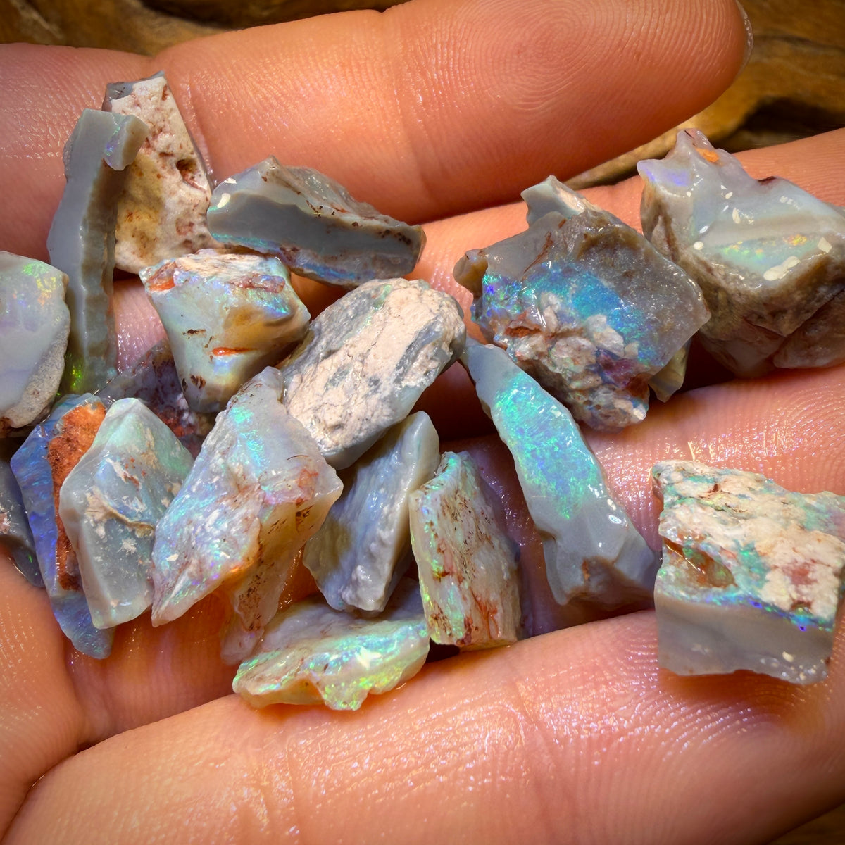 🔒102cts - 21x Lightning Ridge Opal Rough Parcel