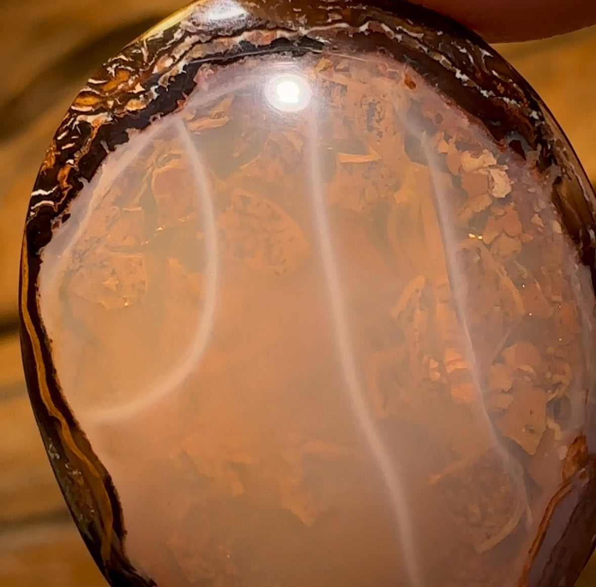 25.6cts - Yowah Nut Crystal Centre Opal. Australian Boulder Opal