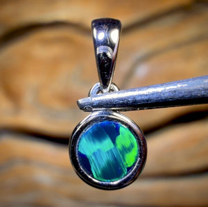 14k White Gold - Queensland Boulder Opal Doublet Pendant Best Gold Price