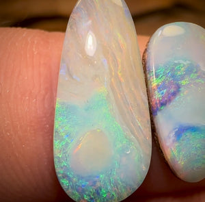 6.6cts - Australian Boulder Seam Opal Pair