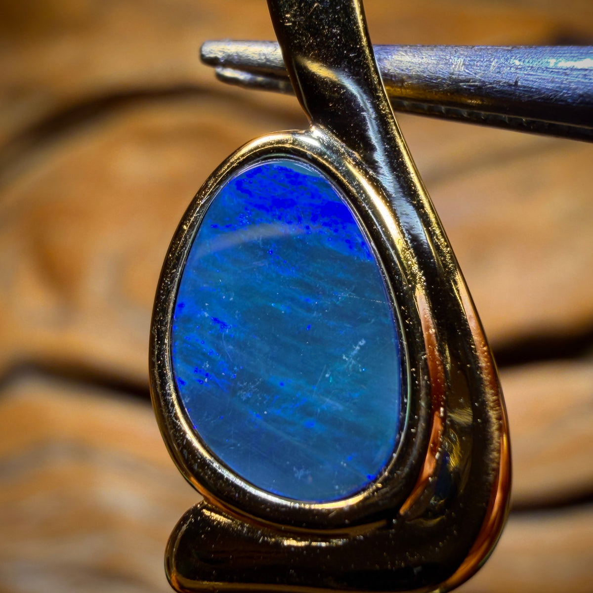 WILDCARD! Sterling Silver Gold Plated - Queensland Boulder Opal Doublet Pendant