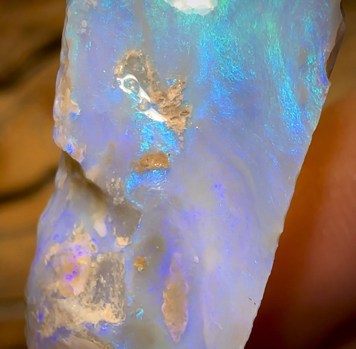 21.1cts - Lightning Ridge Dark Opal Rub - Opal Whisperers
