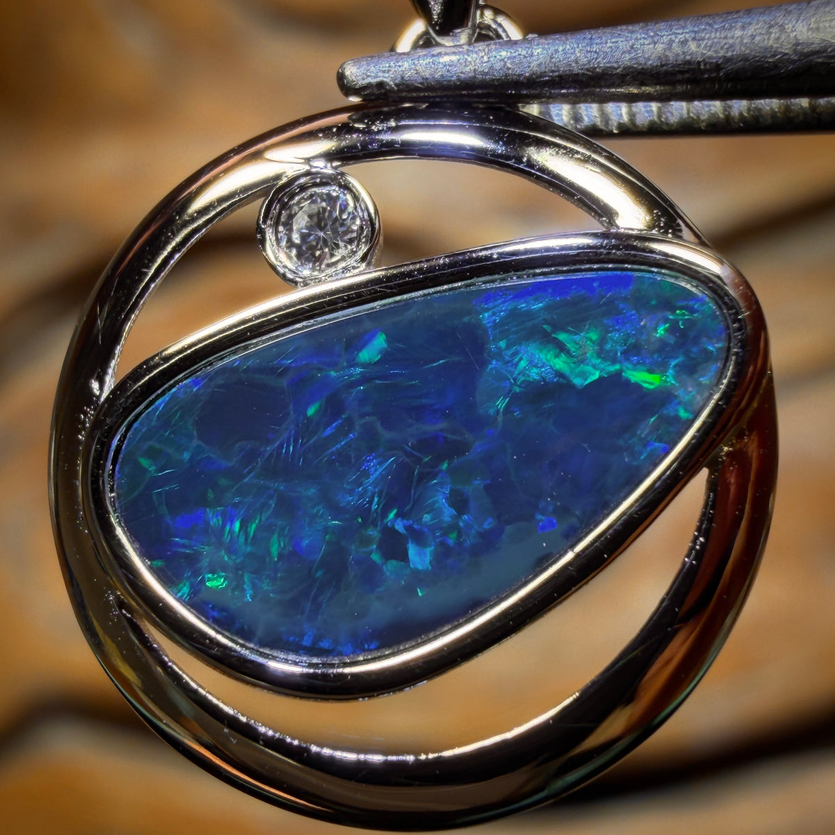 Sterling Silver - Queensland Boulder Opal Doublet Pendant