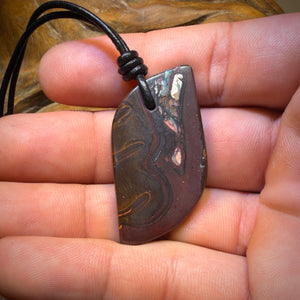 40 x 21mm - Drilled Tribal Queensland Boulder Opal Necklace