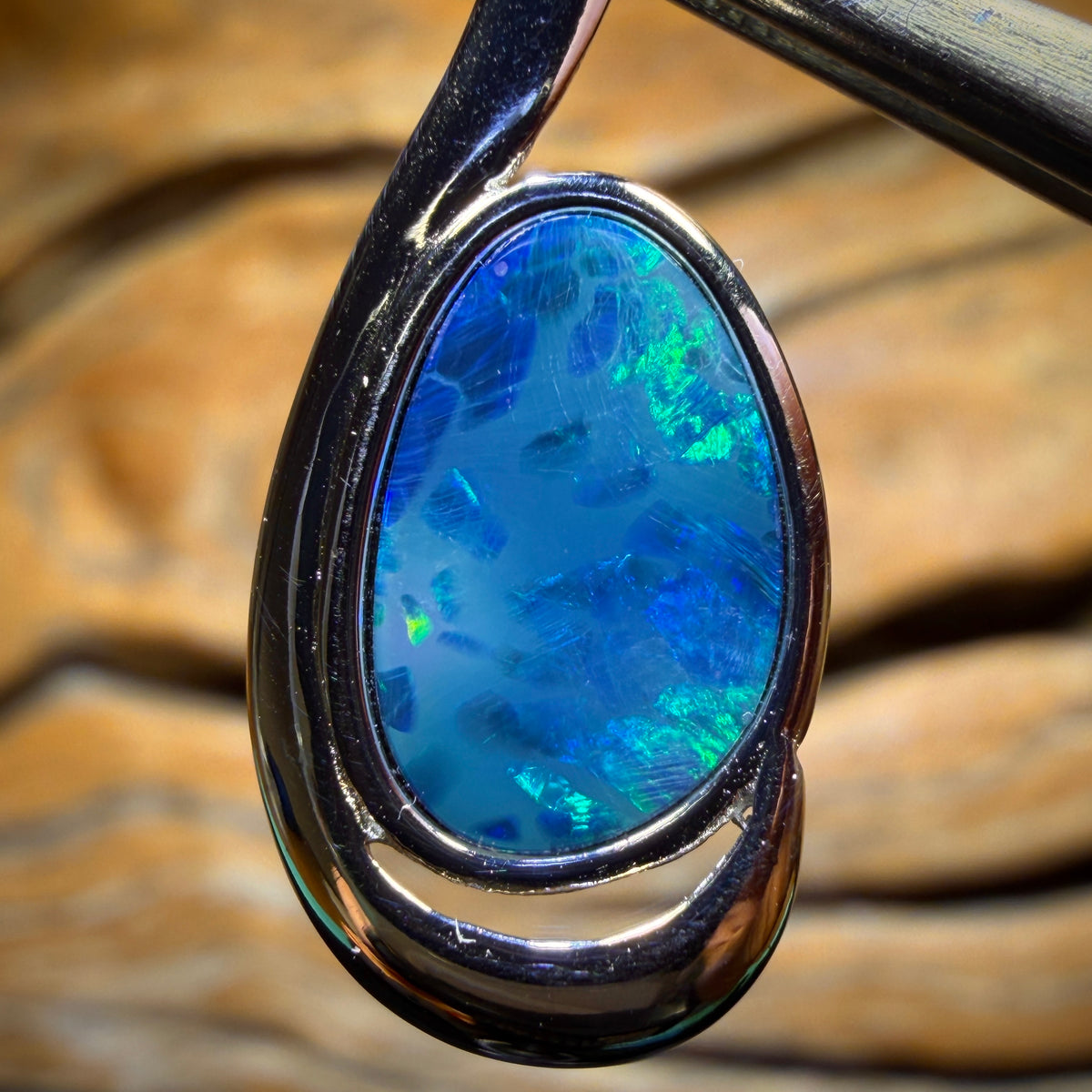 75% Off Card. Sterling Silver - Queensland Boulder Opal Doublet Pendant
