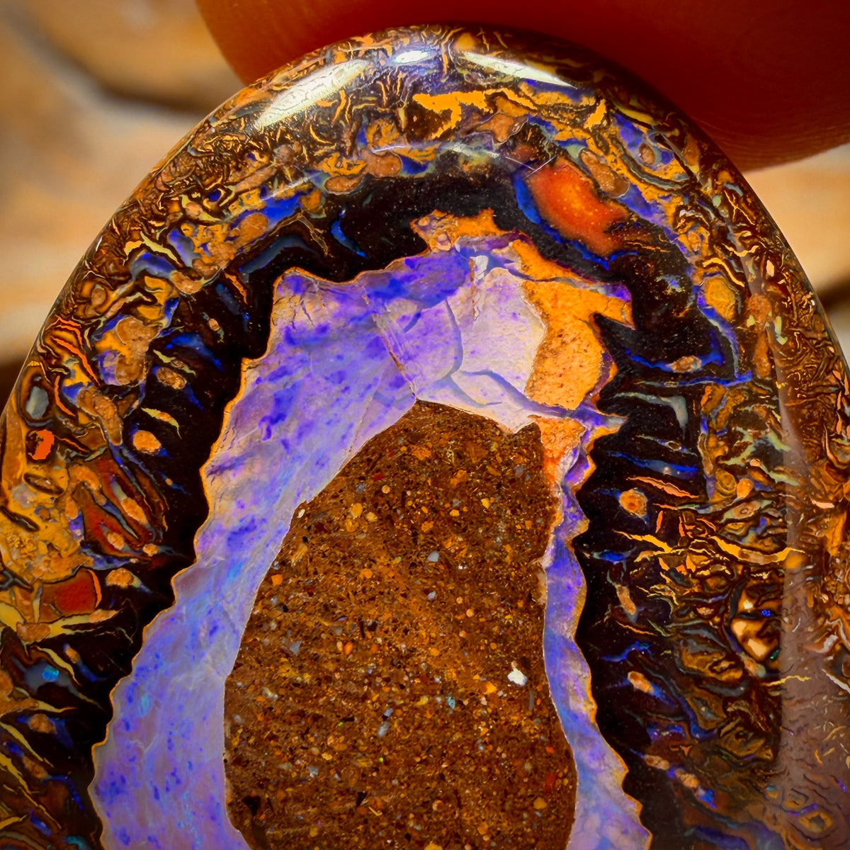 66.7cts - Yowah Nut Crystal Centre Opal. Australian Boulder Opal