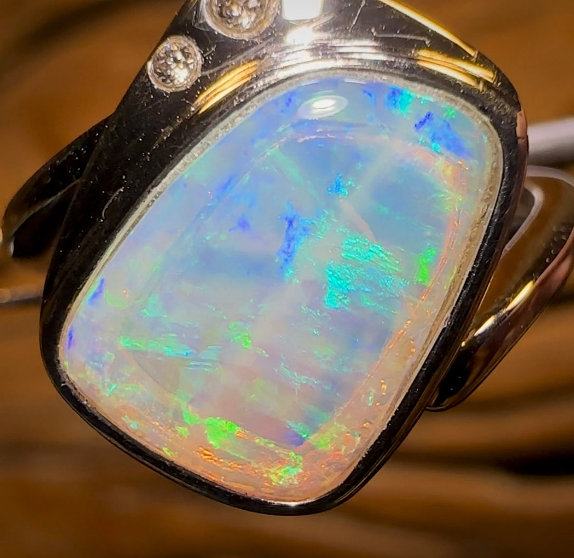 Sterling Silver - South Australian Crystal Opal Ring - Opal Whisperers