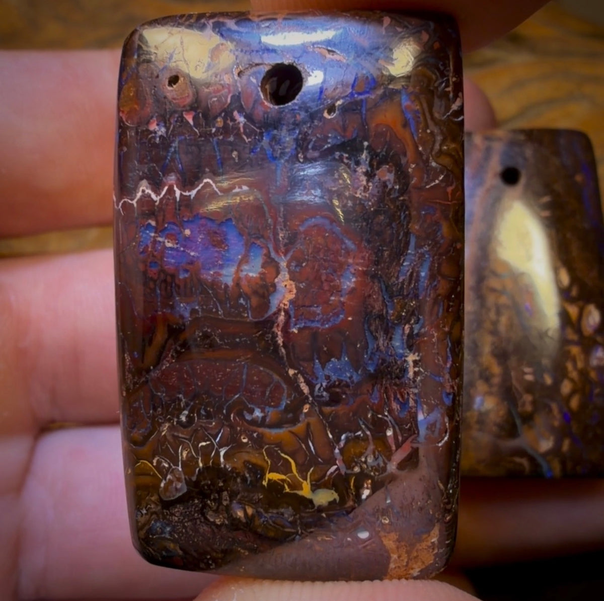 196.7cts - 3x Drilled Queensland Boulder Opals. Wholesale Parcel