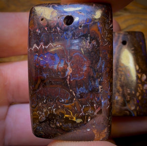 196.7cts - 3x Drilled Queensland Boulder Opals. Wholesale Parcel