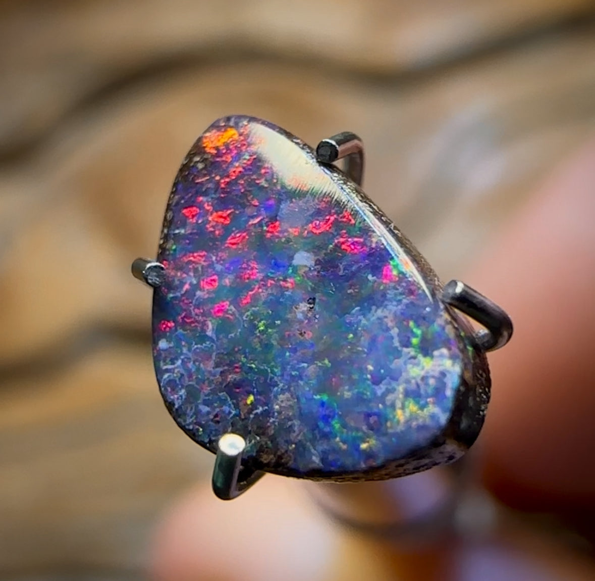 1.2cts - “Chemical Flash” Queensland Boulder Seam Opal