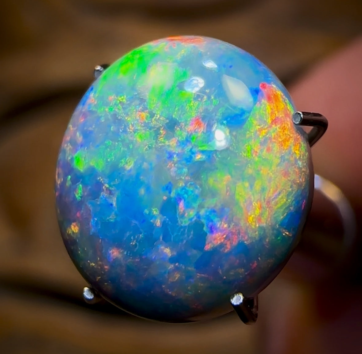 3.65cts - GEM Lightning Ridge Solid Black Opal Banger