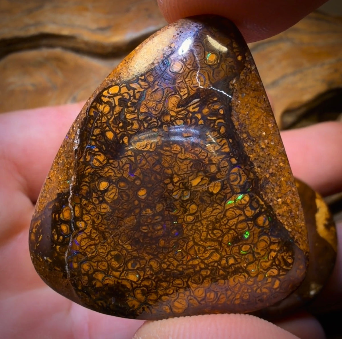161.6cts - 3x Australian Tribal Boulder Opal’s. Wholesale Dealers Parcel $1/Ct Bargain