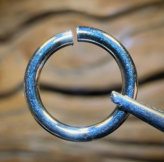 Biegeringe aus Sterlingsilber – 10 mm. Zusatzkauf für gebohrte Opale